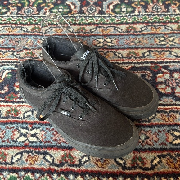 Vans Authentic Skate Shoe Black Monochrome - Picture 2 of 9